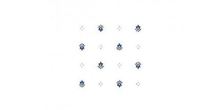 Nappe exclusif blanc bleu coton enduit  3m  x 1m55