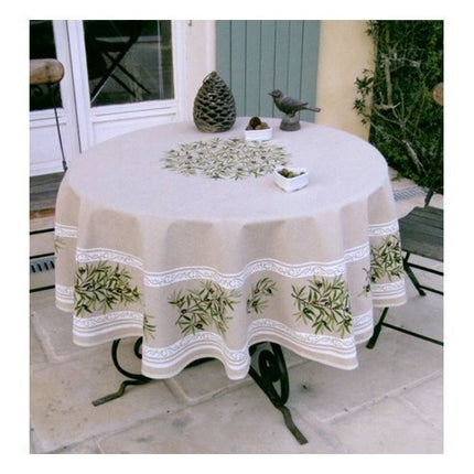 Nappe ronde 1m80 Clos des oliviers gris