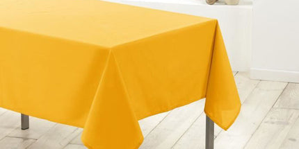 Nappe unie jaune  2m40 x 1m50 anti tache sans repassage