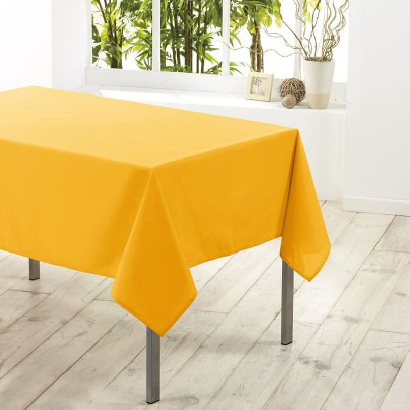 Nappe unie jaune  2m40 x 1m50 anti tache sans repassage