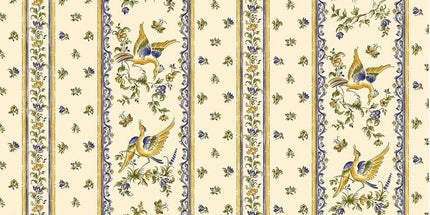 Nappe Faïence de Moustiers bleu coton enduit plastifié 2m50x1m50