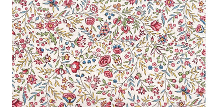 Serviette  Beaucaire indienne écru rose 41cm x 41cm