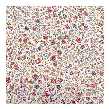 Serviette  Beaucaire indienne écru rose 41cm x 41cm