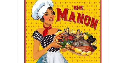Torchon la Bouillabaisse de Manon  50 cm x 70 cm