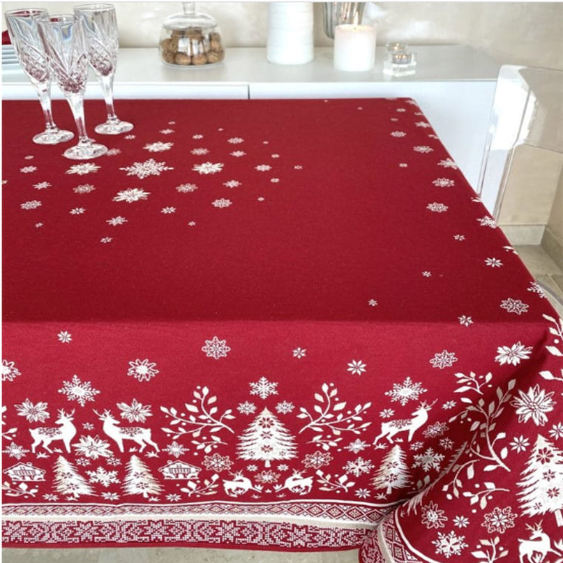 Nappe Vallée R carrée 1m40 x 1m40 Jacquard