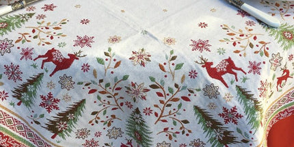 Nappe Vallée E carrée 1m40 x 1m40 Jacquard