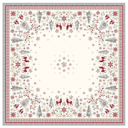Nappe Vallée E carrée 1m40 x 1m40 Jacquard