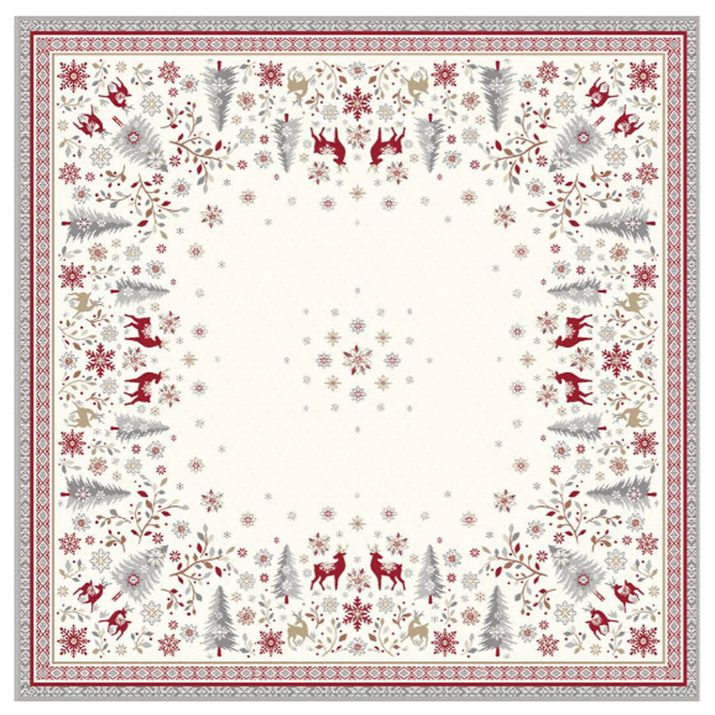 Nappe Vallée E carrée 1m40 x 1m40 Jacquard