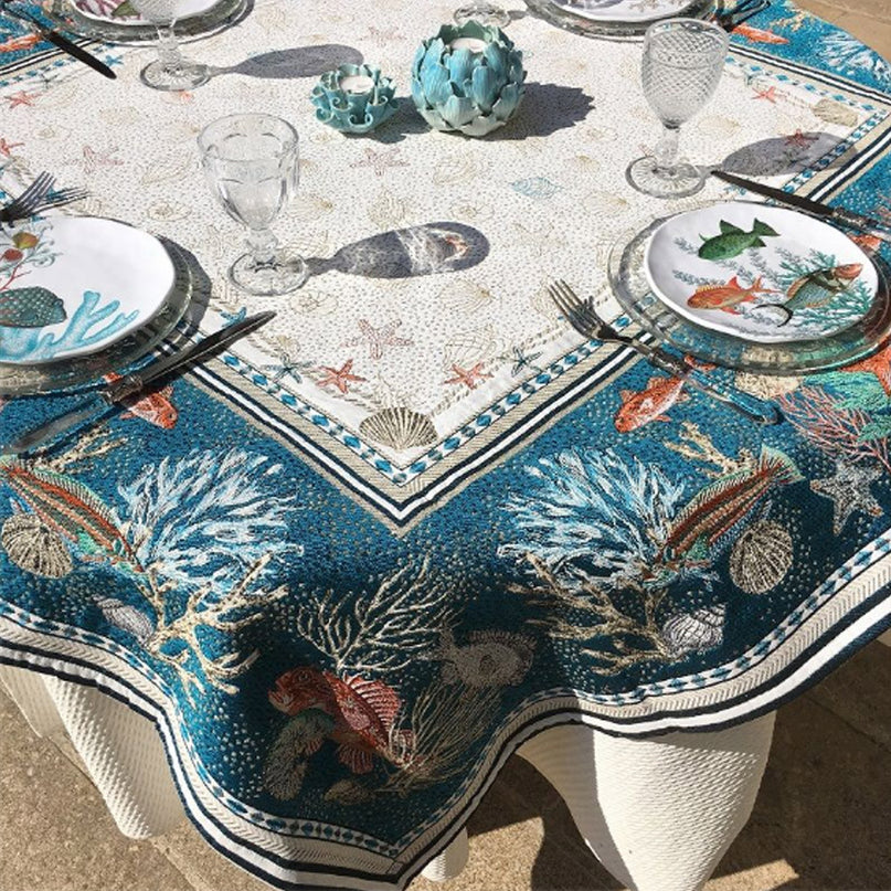 Nappe carrée Bonifacio B 1m45 x 1m45 Jacquard
