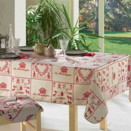 Nappe rectangle montagne luge 2m40 x 1m50 polyester anti tache infroissable