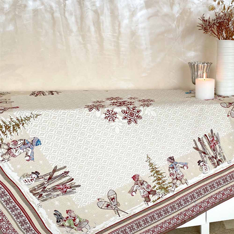 Nappe Lugeur 2m60 x 1m45 Jacquard Tapis de table