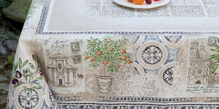Nappe Luxe Riviera 2m60 x 1m45 Tapis de table jacquard
