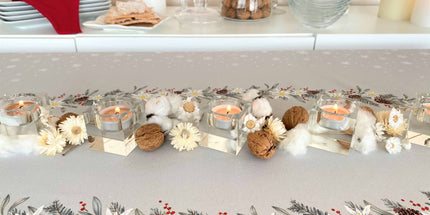 Nappe de Noël Megève 2m x 1m50 coton enduit plastifié