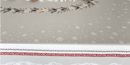 Nappe de Noël Megève 2m x 1m50 coton enduit plastifié