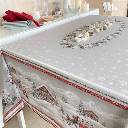 Nappe de Noël Megève 2m50 x 1m50 coton