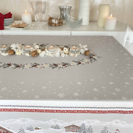 Nappe de Noël Megève 2m50 x 1m50 coton