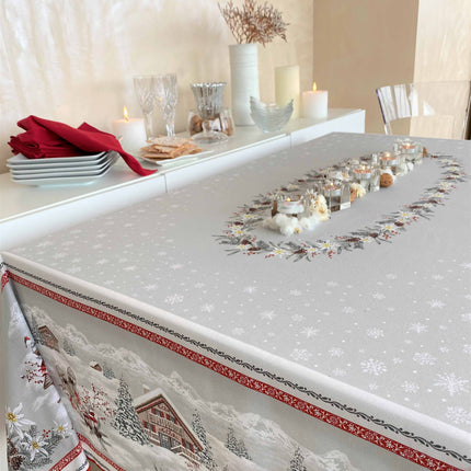 Nappe de Noël Megève 2m50 x 1m50 coton