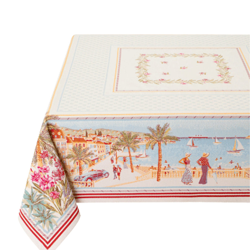 Nappe Luxe NICE 1m45 x 1m45 Tapis de table jacquard