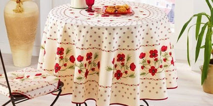 Nappe coquelicot 1m80 anti tache infroissable