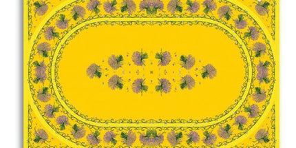 Nappe bouquet de lavande jaune Placée 2m50 x 1m50 coton