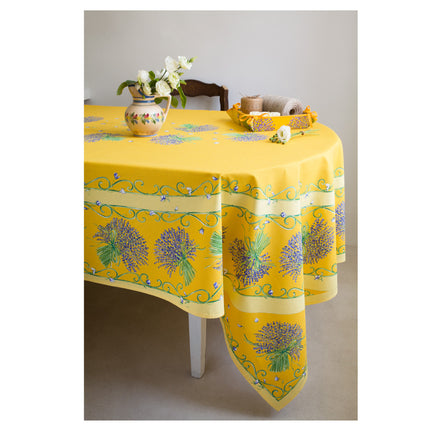 Nappe bouquet de lavande jaune Placée 2m50 x 1m50 coton