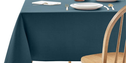 Nappe uni Pétrole 2m40 x 1m45 anti tache sans repassage