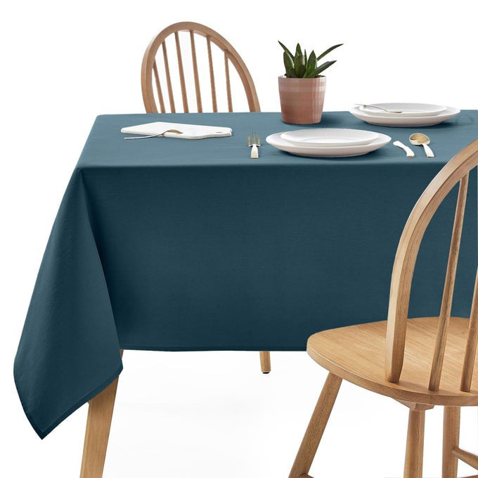 Nappe uni Pétrole 2m40 x 1m45 anti tache sans repassage