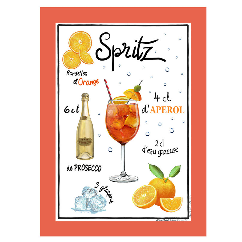 Torchon Spritz coton 50 cm x 70 cm
