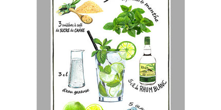 Torchon Mojito coton 50 cm x 70 cm