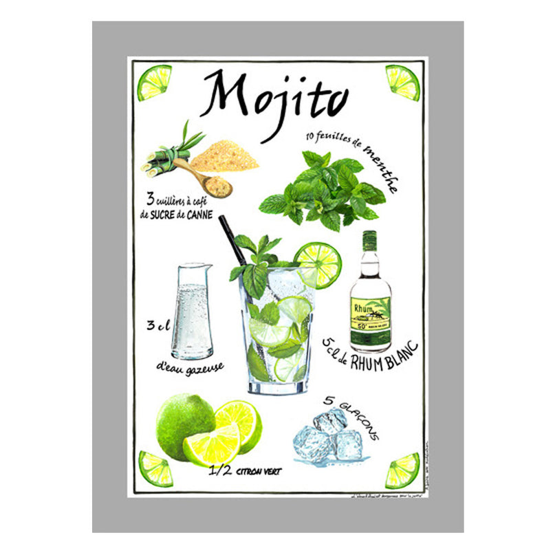 Torchon Mojito coton 50 cm x 70 cm