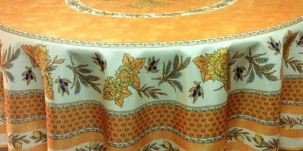 Nappe ronde 1m80 tournesol abeille jaune Anti tache et infroissable