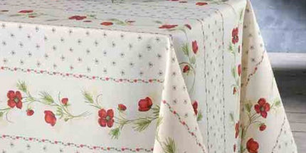 Nappe coquelicot  3m/1m50 anti tache et infroissable