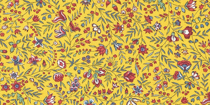 Nappe Beaucaire indienne jaune Enduit Plastifiée 1m55 x1m20