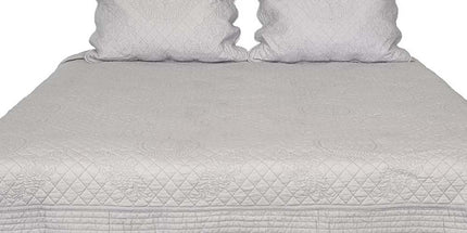 Couvre Lit boutis bastidon couleur lin clair 2m60 x 2m60 Coton