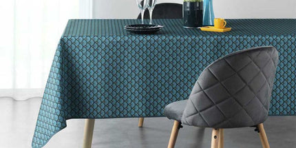 Nappe carrée 1m50 x 1m50 Artchic bleu Anti tache et infroissable