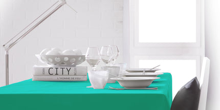 Nappe unie celadon 2m x 1m45 anti tache sans repassage