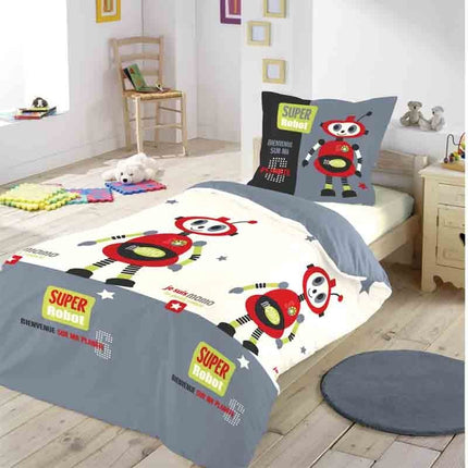 Housse de couette 1 place 140 cm/200cm  fripouille momo