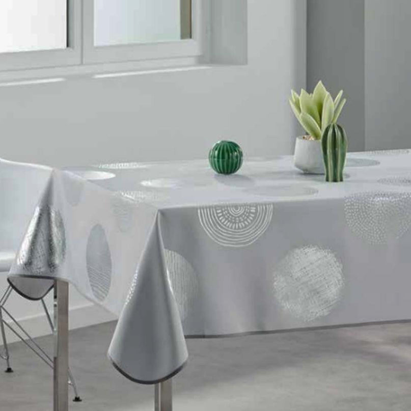 Nappe 2m40 x 1m50 gris argent ref 105510 gris  anti tache et infroissable