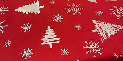 Nappe de NOEL P54 rouge Anti tache Infroissable 2m x 1m50