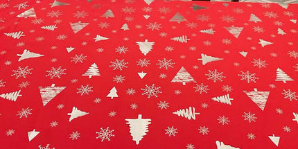 Nappe de NOEL P54 rouge Anti tache Infroissable 2m x 1m50