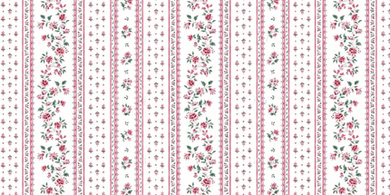 Tissu Coton Figuerolles Rayure Rose Largeur 160 cm Vendu au mètre