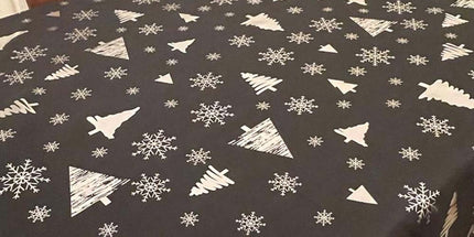 Nappe de NOEL P54 noire Anti tache Infroissable 2m x 1m50
