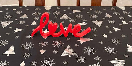 Nappe de NOEL P54 noire Anti tache Infroissable 2m40 x 1m50
