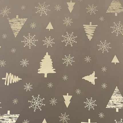 Nappe de NOEL P54 GRIS ARGENT Anti tache Infroissable 3m x 1m50