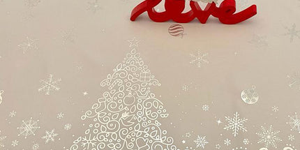 Nappe de NOEL Blanche Référence 2012 Anti tache Infroissable 2m40 x 1m50