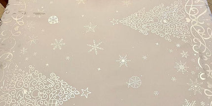 Nappe de NOEL Blanche Référence 2012 Anti tache Infroissable 3m x 1m50