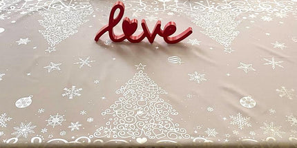 Nappe de NOEL Blanche Référence 2012 Anti tache Infroissable 3m x 1m50