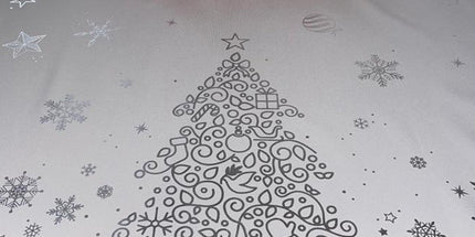 Nappe de NOEL Blanche Référence 2012 Anti tache Infroissable 3m x 1m50