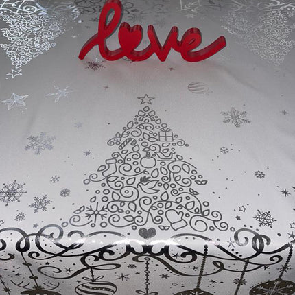 Nappe Ronde de NOEL Blanche Référence 2012 Anti tache Infroissable 1m60