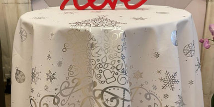 Nappe Ronde de NOEL Blanche Référence 2012 Anti tache Infroissable 1m60